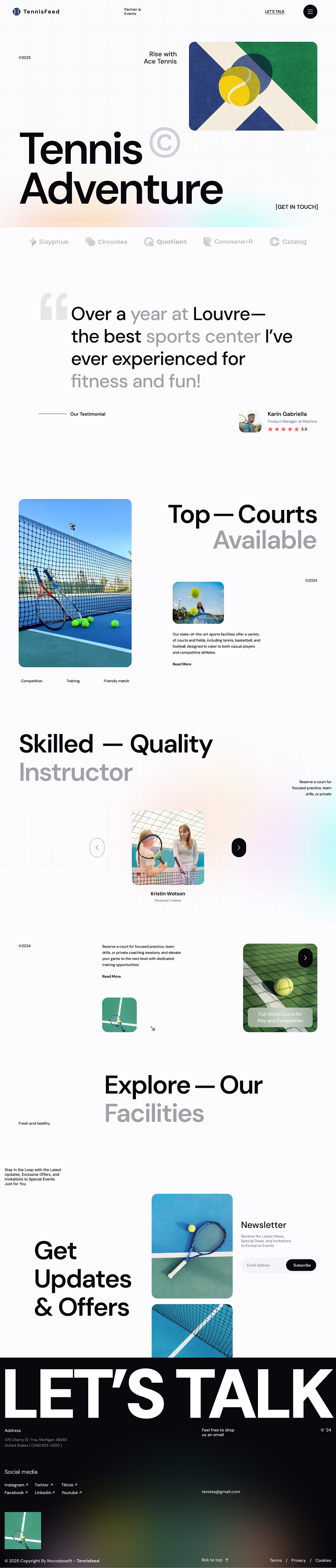 Tenista – Sport & Tennis Landing Page Design Image 6