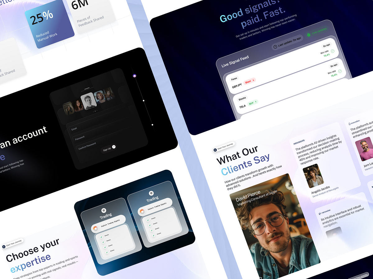 CopyWins – Sports & Trading Signal SaaS Landing Page Image 4