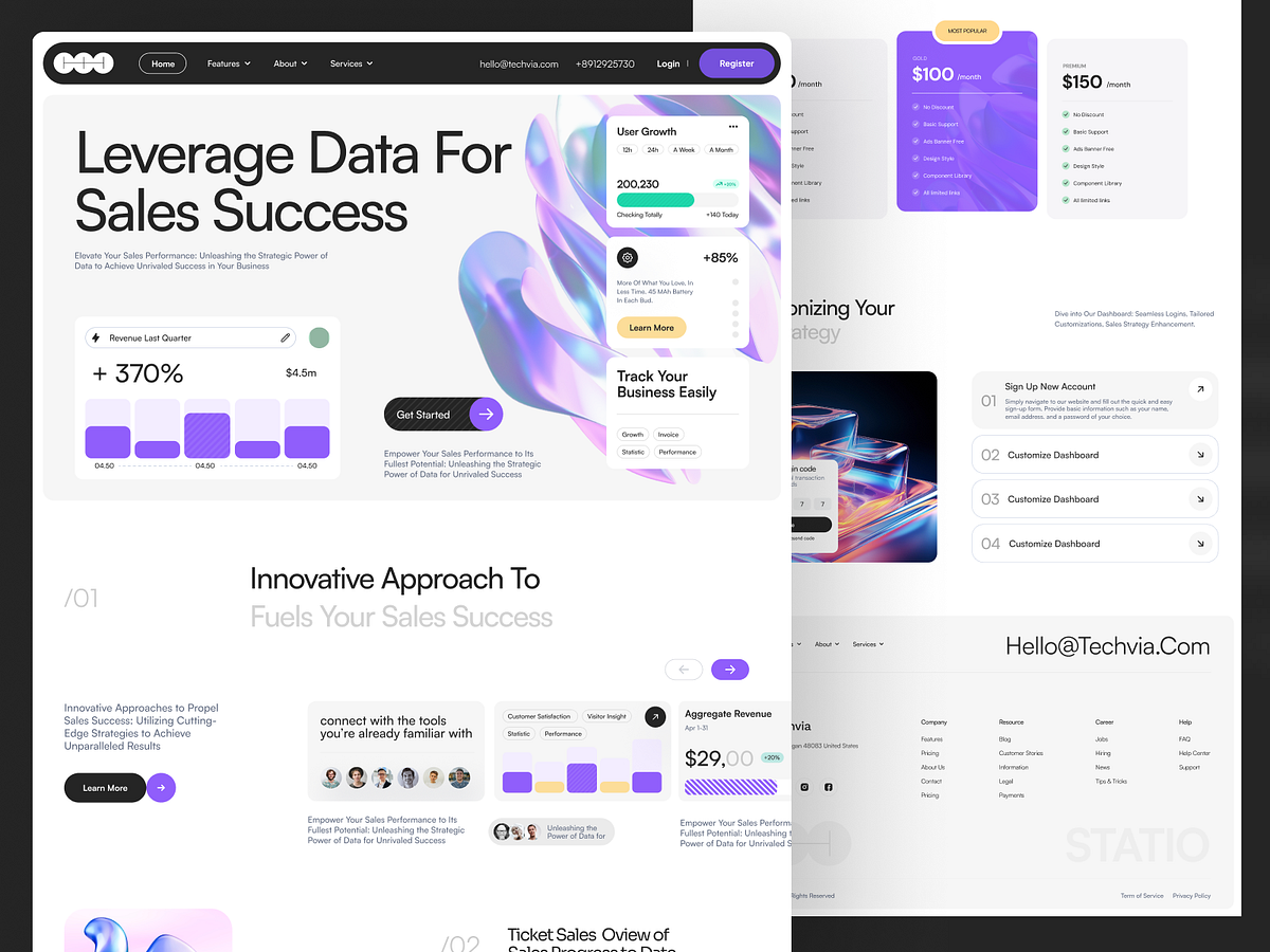Techvia - Landing Page for SaaS & Analytics Image 4