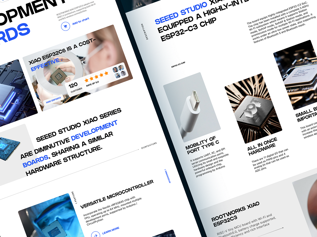 Rootworks – Developer-Focused Hardware Landing Page UI Image 0