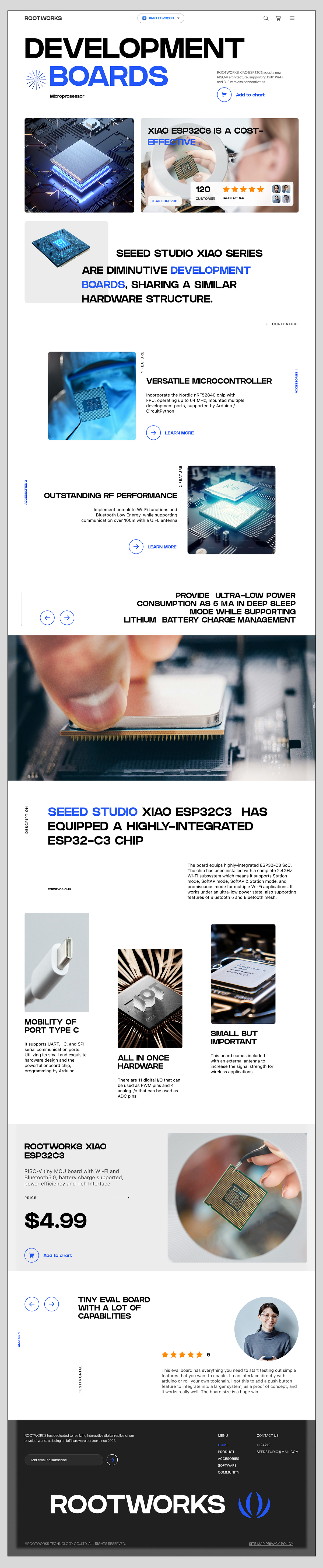 Rootworks – Developer-Focused Hardware Landing Page UI Image 5