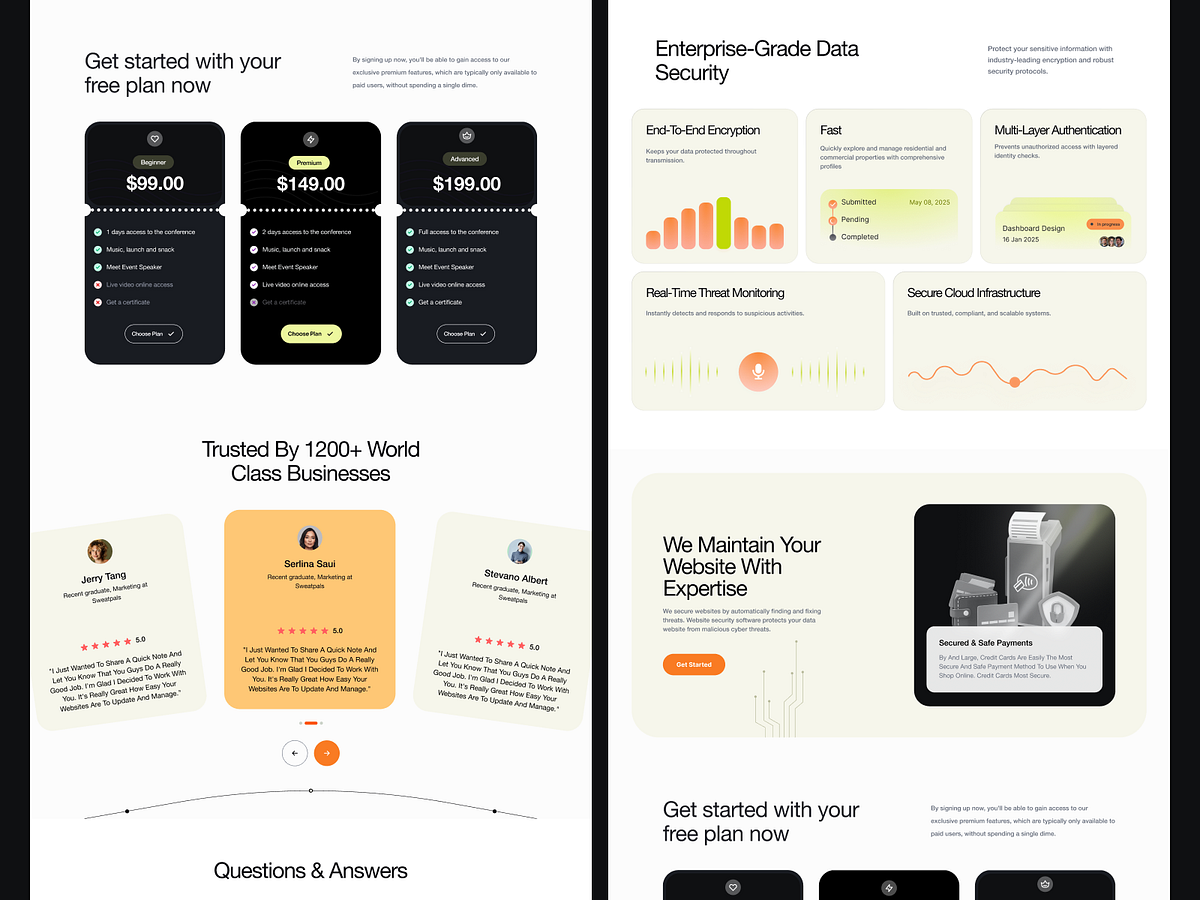 Secureon – Cybersecurity SaaS Landing Page UI Image 1