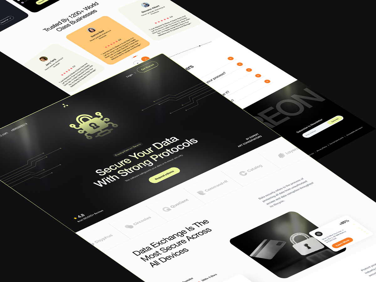 Secureon – Cybersecurity SaaS Landing Page UI Image 2