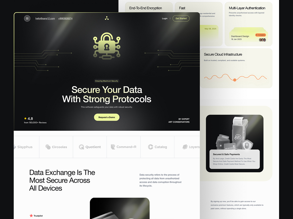 Secureon – Cybersecurity SaaS Landing Page UI Image 4