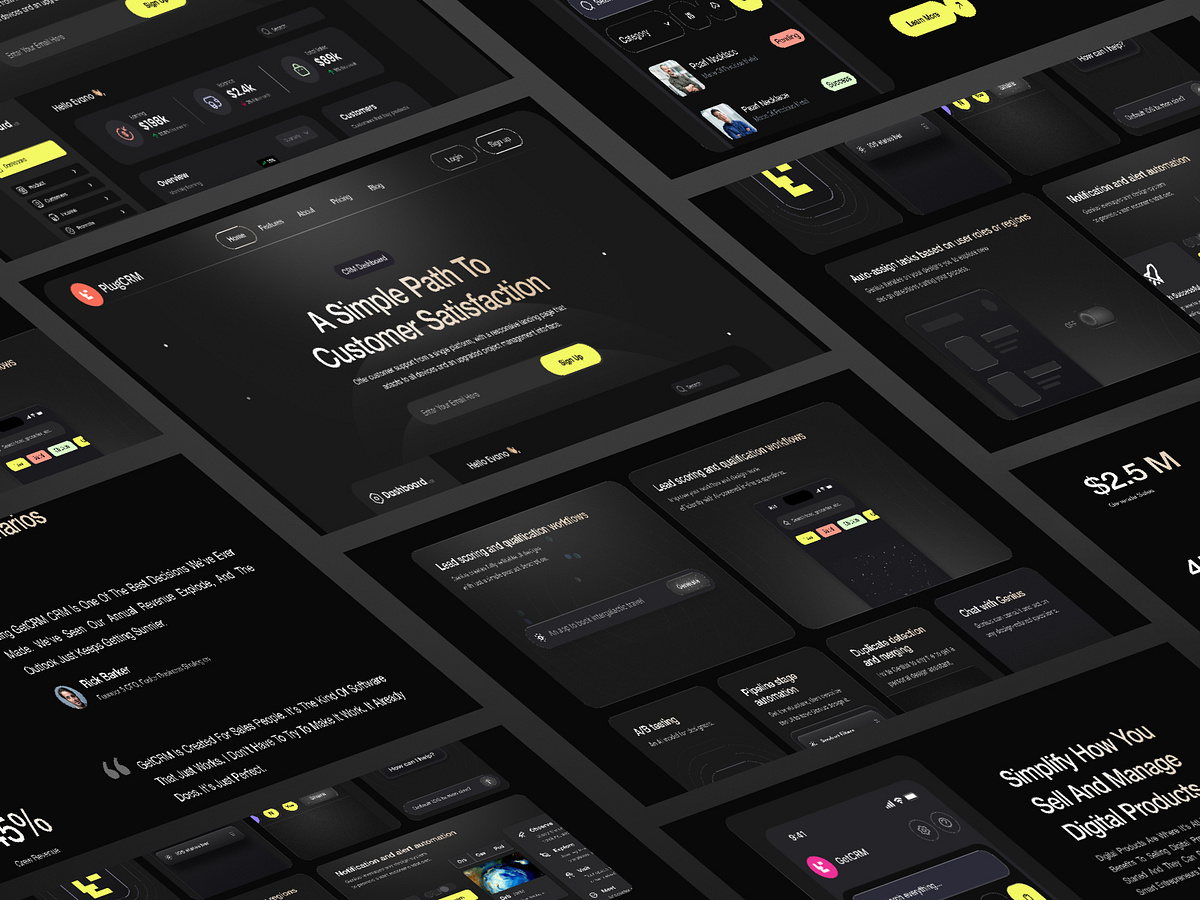 PlugCRM – Modern CRM SaaS Landing Page UI by Nexila_agency on Muzli