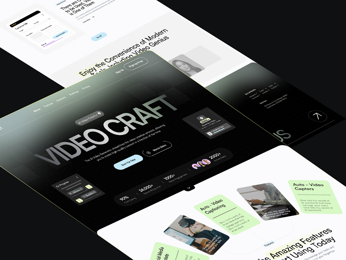 VideoCraft – AI Video Generator Landing Page for SaaS & Content Image 5