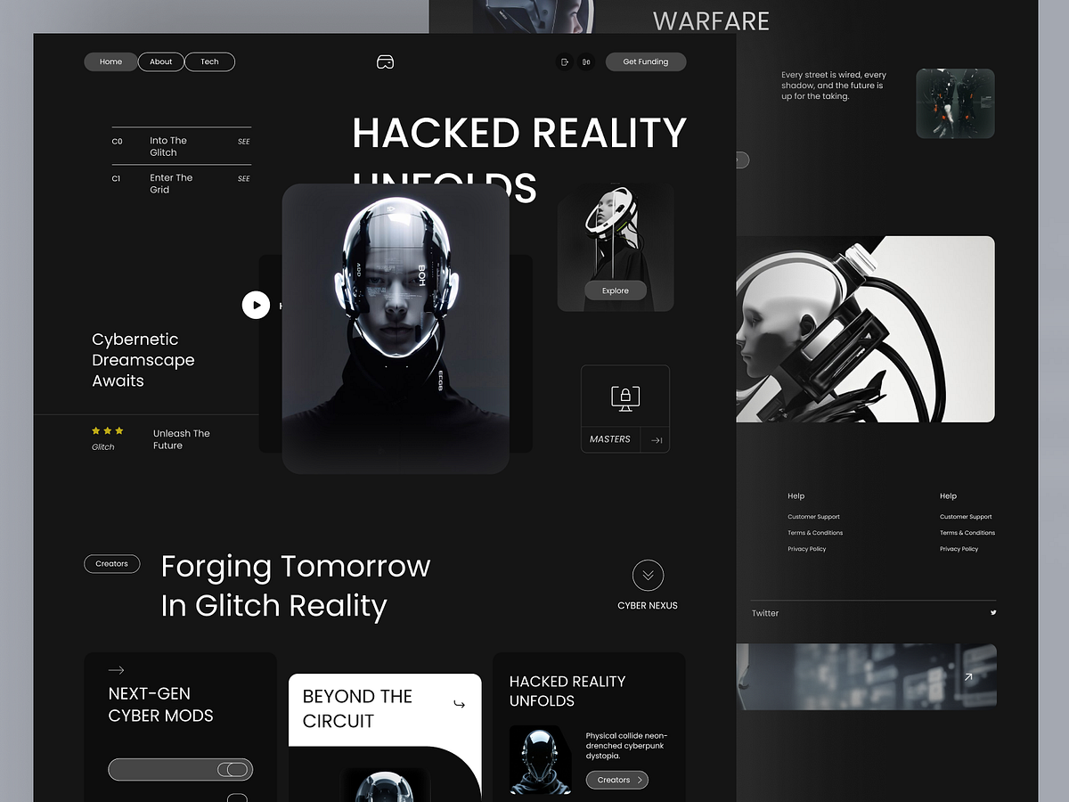 Zynonex — Cyberpunk-Inspired Landing Page for Web Platforms