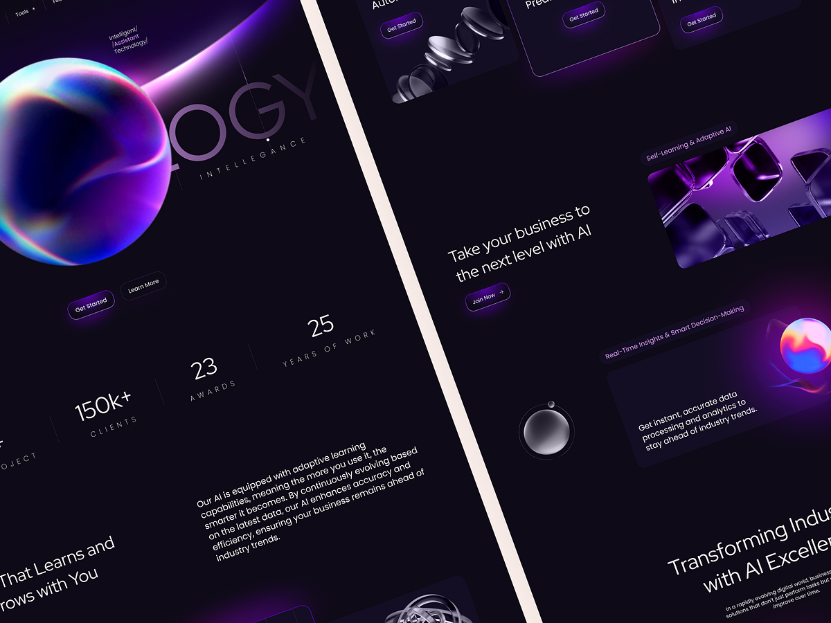 Snaptech — Futuristic Tech Solutions Website with 3D Interaction Image 2