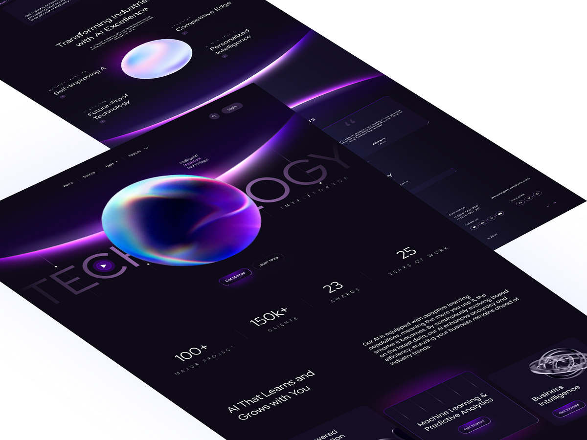 Snaptech — Futuristic Tech Solutions Website with 3D Interaction Image 4