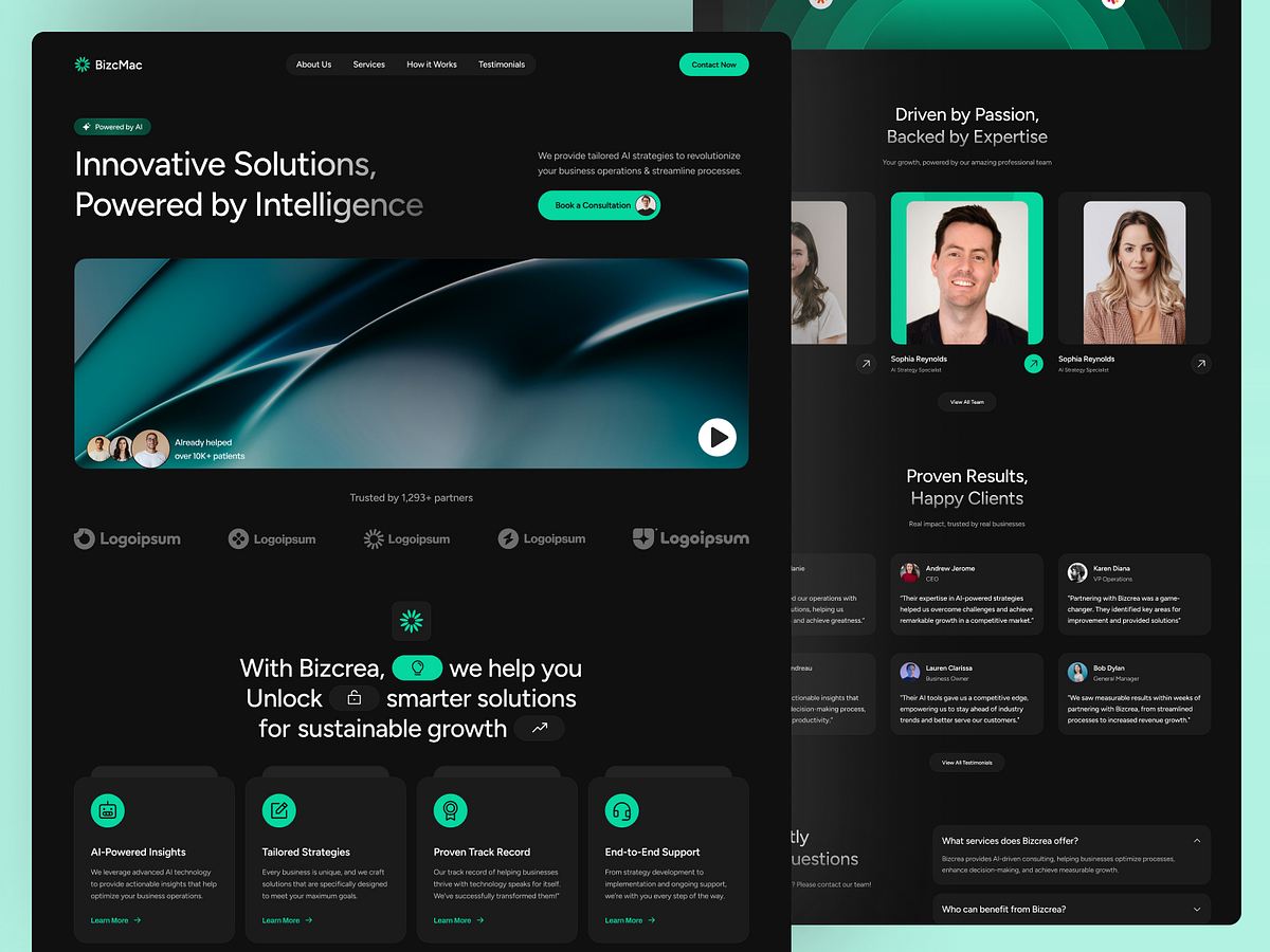 AI Strategy & Intelligence Consulting Website for Modern Image 1