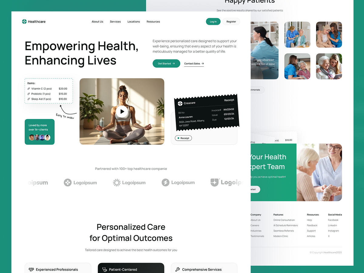 Healthcare – Clean & Trustworthy Healthcare Landing Page Design Image 0