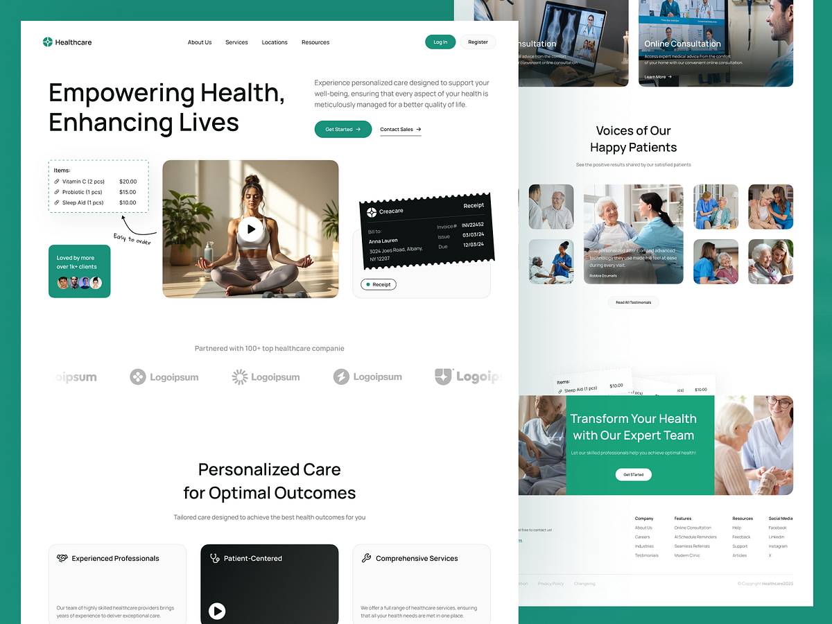 Healthcare – Clean & Trustworthy Healthcare Landing Page Design Image 1