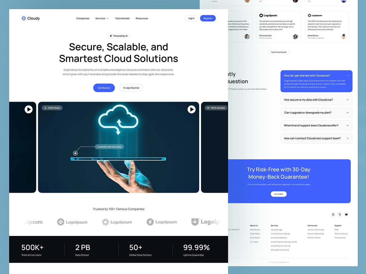 Cloudy – Cloud Computing & Infrastructure Landing Page Image 3