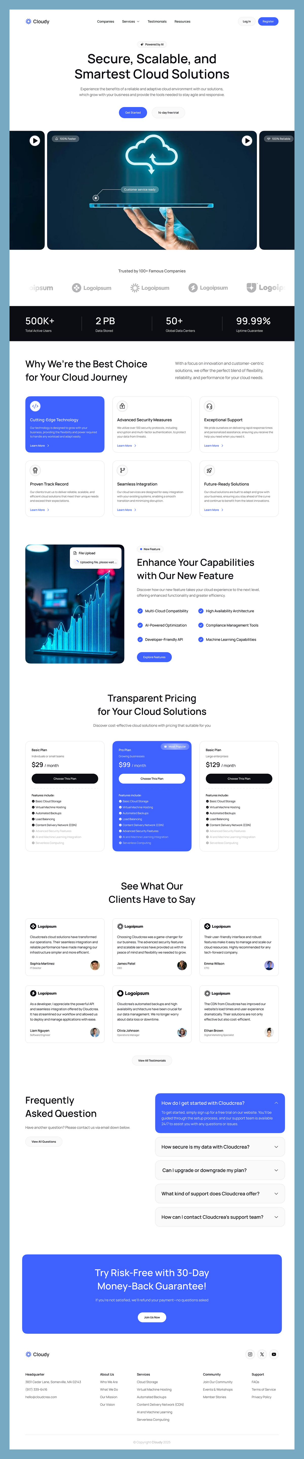 Cloudy – Cloud Computing & Infrastructure Landing Page Image 4
