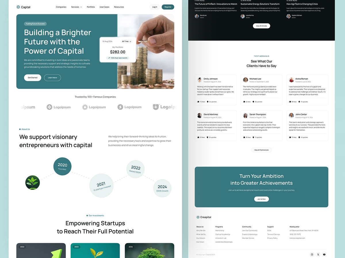 Premium Capital & Investment Landing Page Design Image 2