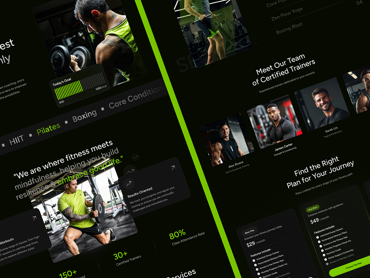 Greaness – Energetic Fitness & Wellness Landing Page Design Image 3