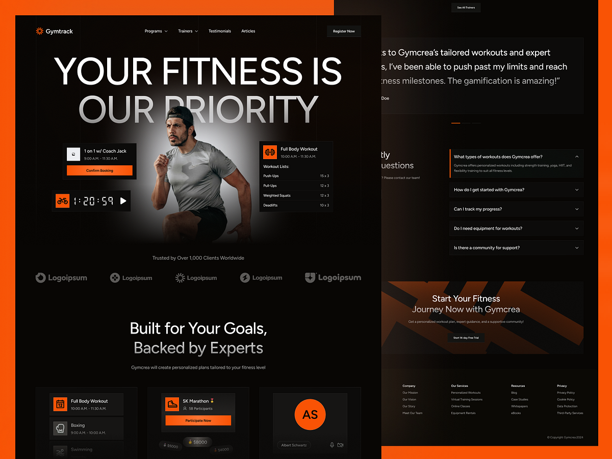 Gymtrack – Performance-Driven Fitness Tracking Landing Page Image 2