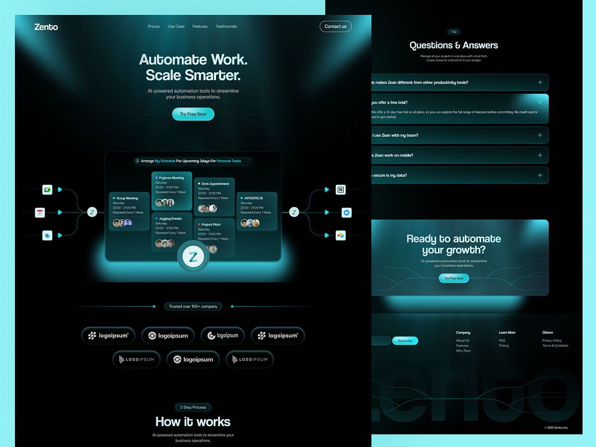 Zento – Clean & Scalable SaaS Landing Page Design Image 2
