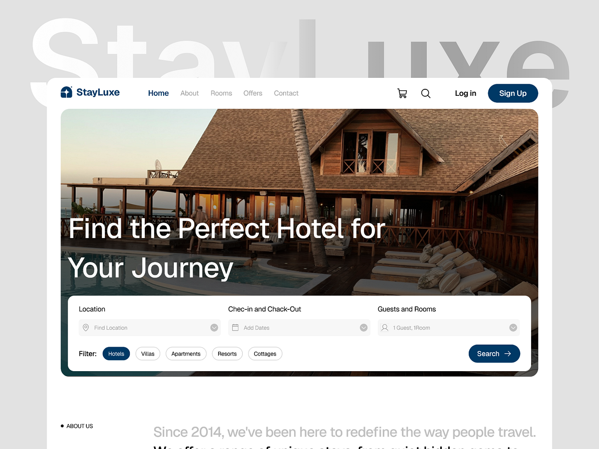 Hotel Booking Website Design Image 0