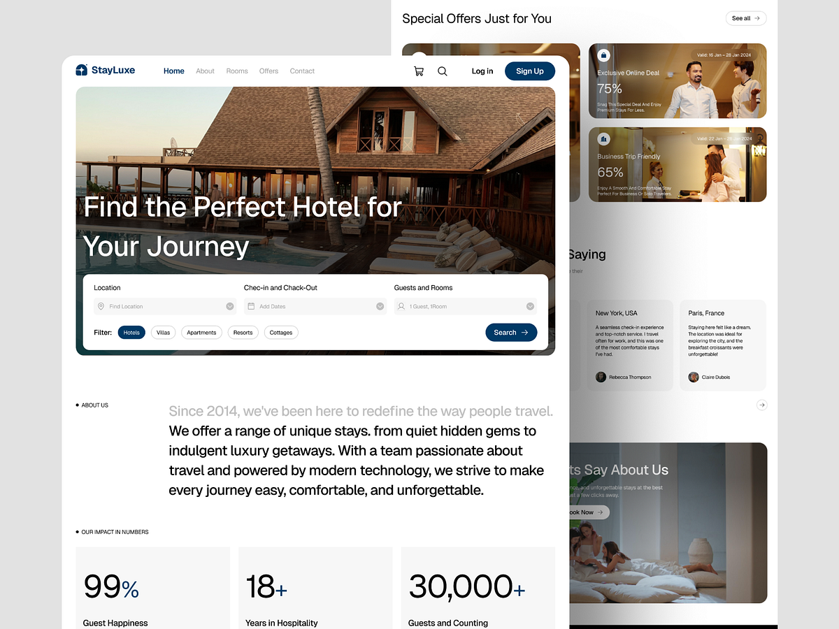 Hotel Booking Website Design Image 1