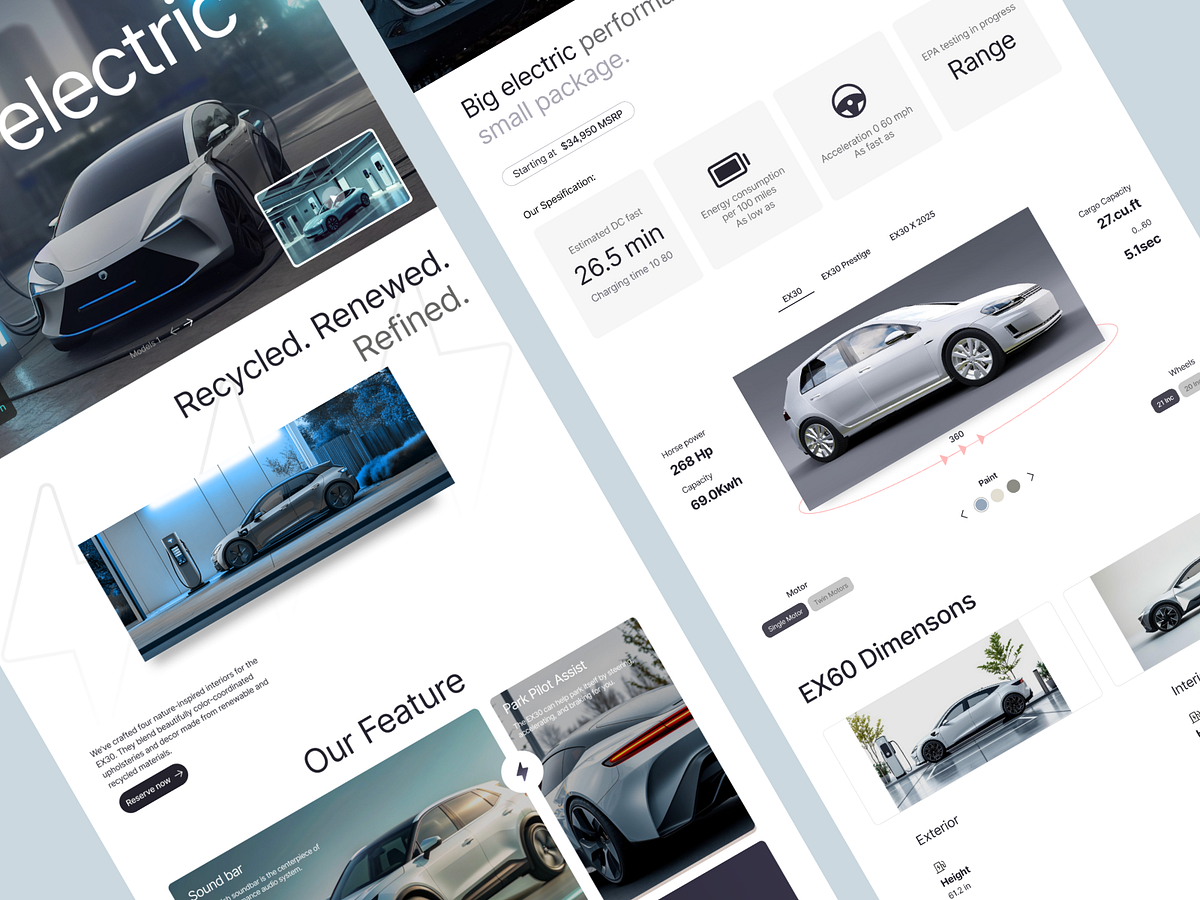 ⚡ Voltix — Fully Electric Vehicle Landing Page Image 1