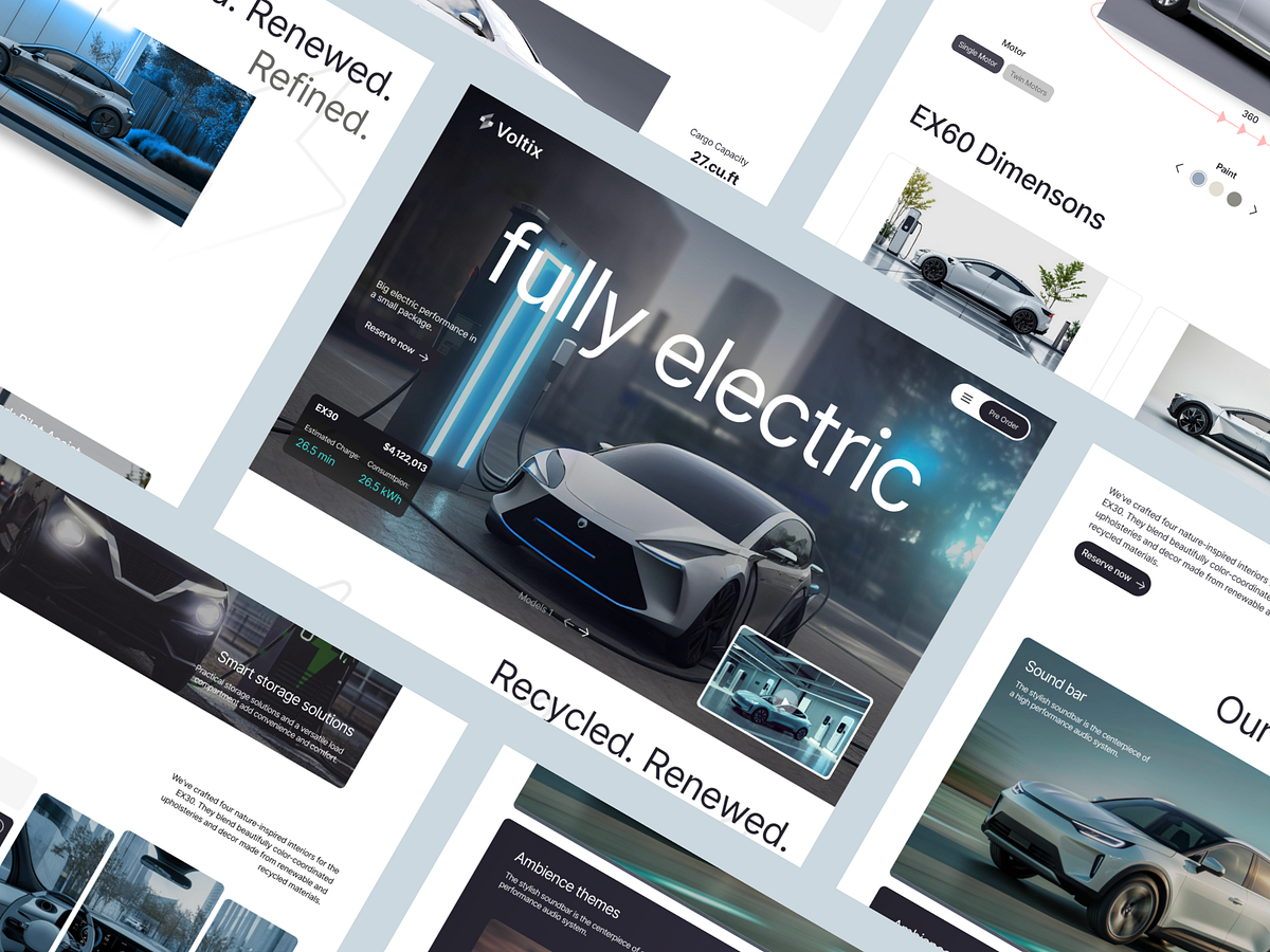 ⚡ Voltix — Fully Electric Vehicle Landing Page Image 2