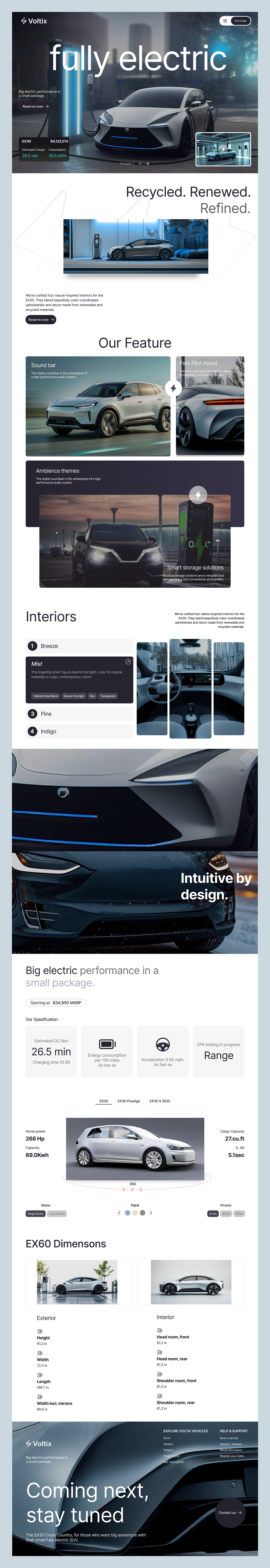 ⚡ Voltix — Fully Electric Vehicle Landing Page Image 3