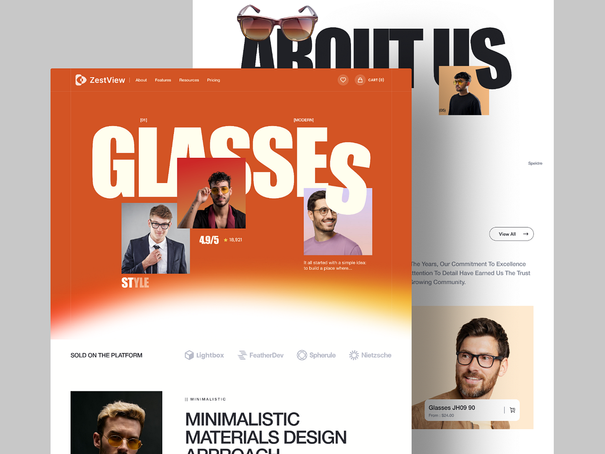 👓 ZestView — Style Eyewear E-commerce Landing Page Image 0