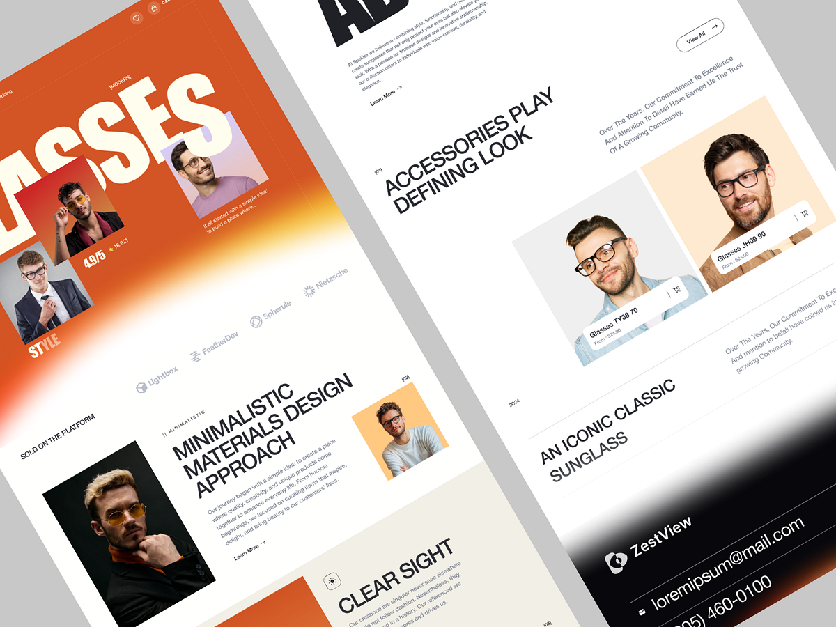 👓 ZestView — Style Eyewear E-commerce Landing Page Image 1