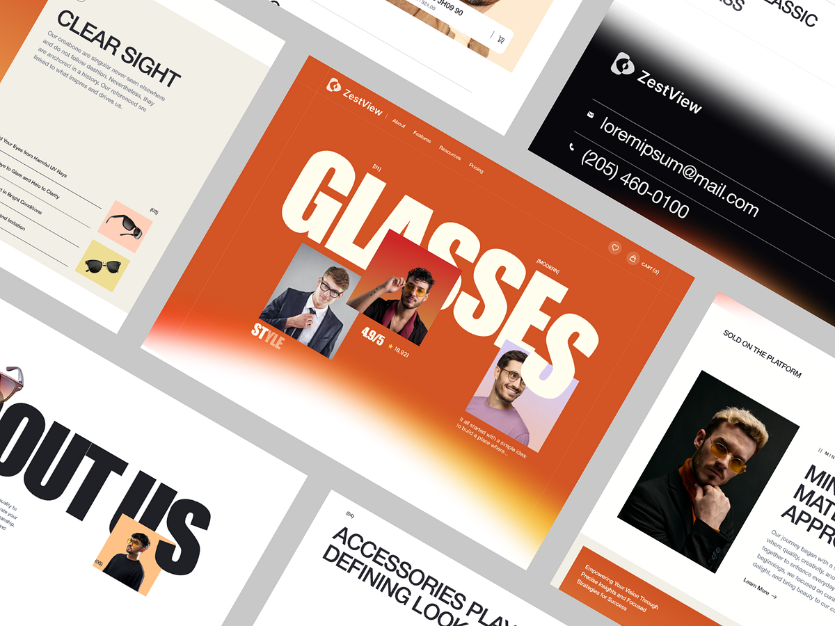 👓 ZestView — Style Eyewear E-commerce Landing Page Image 2