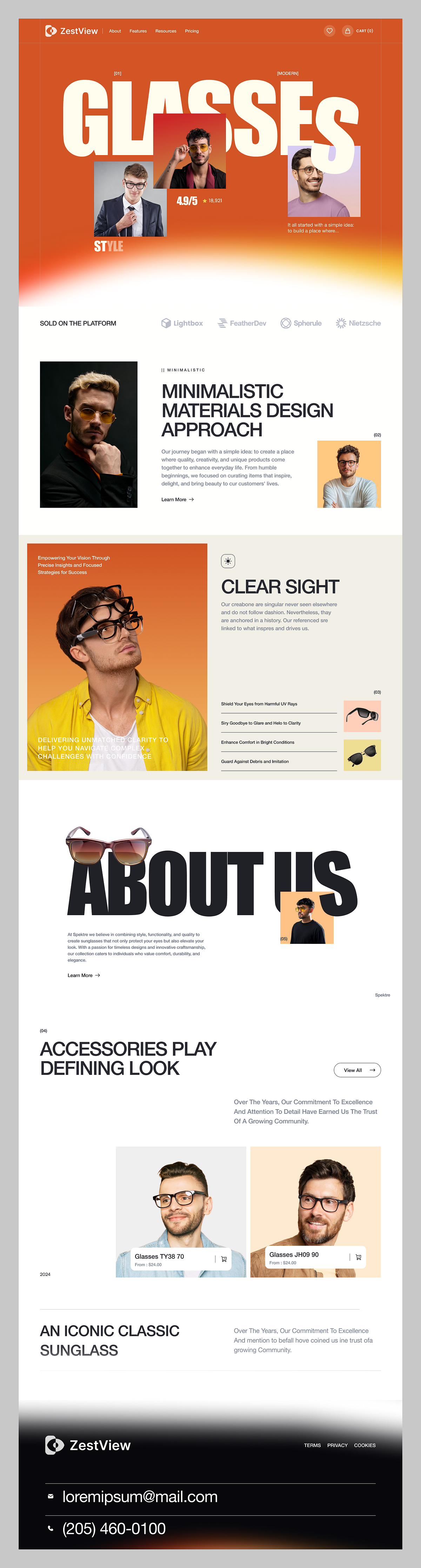 👓 ZestView — Style Eyewear E-commerce Landing Page Image 3