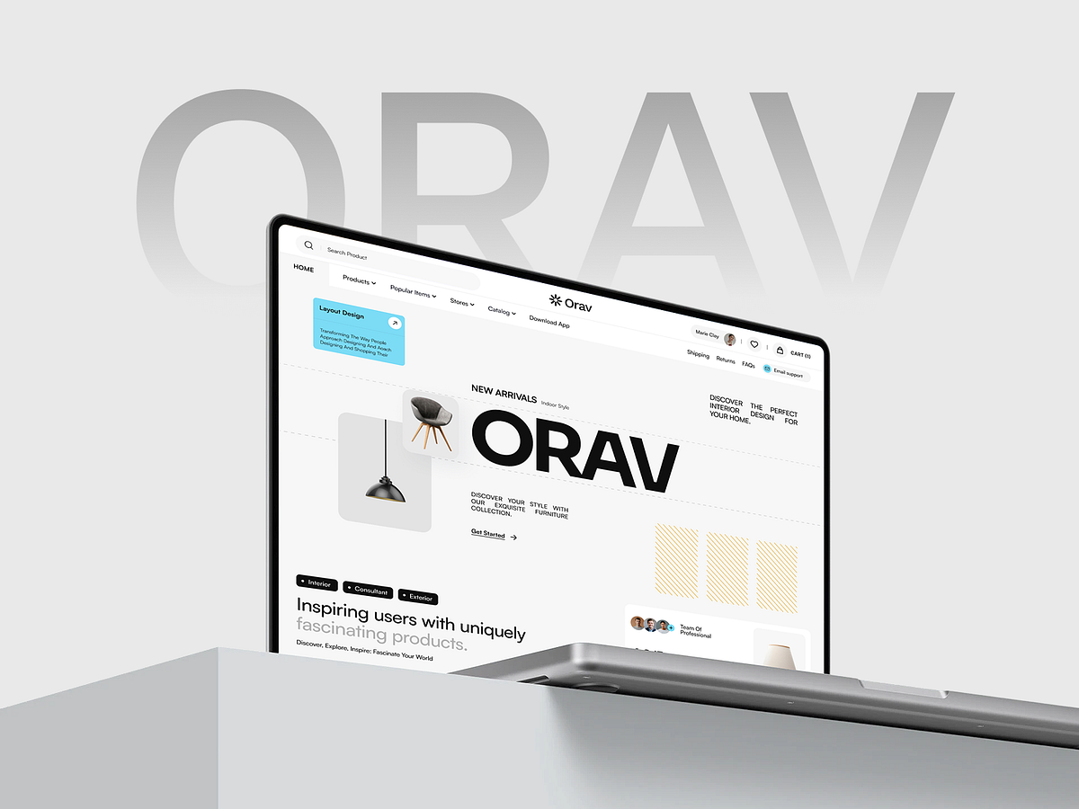 🛋️ Orav — Premium Interior Landing Page Design