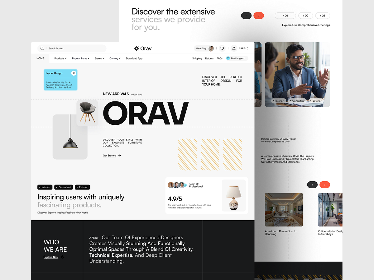 🛋️ Orav — Premium Interior Landing Page Design Image 0