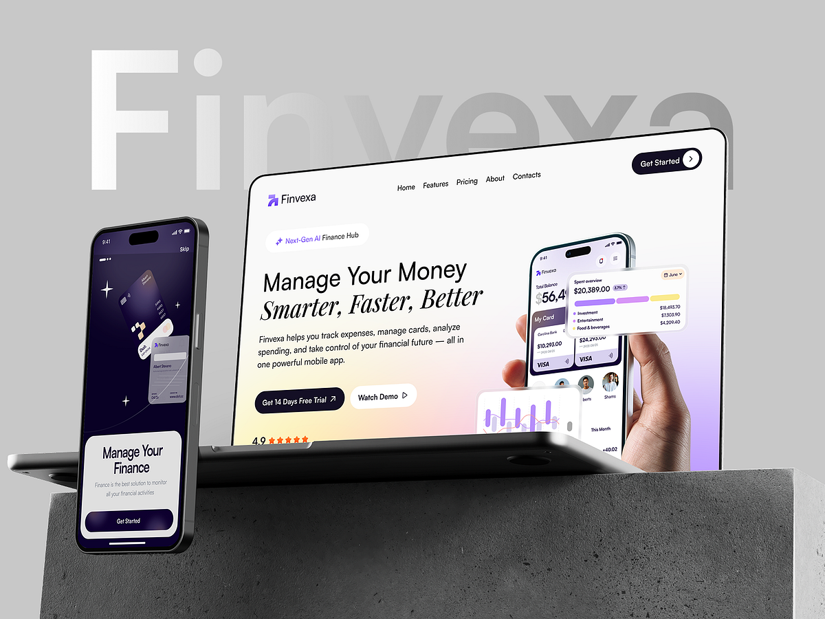 💰 Finvexa — Fintech Mobile App Landing Page