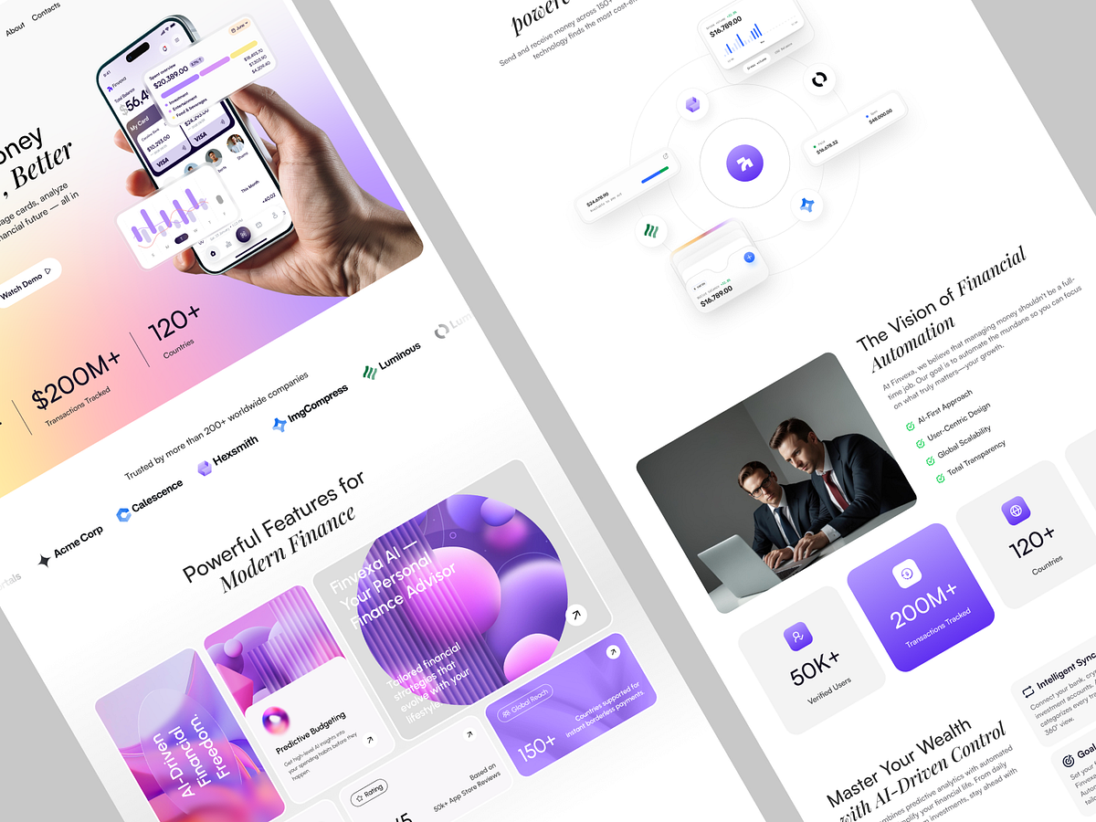 💰 Finvexa — Fintech Mobile App Landing Page Image 3