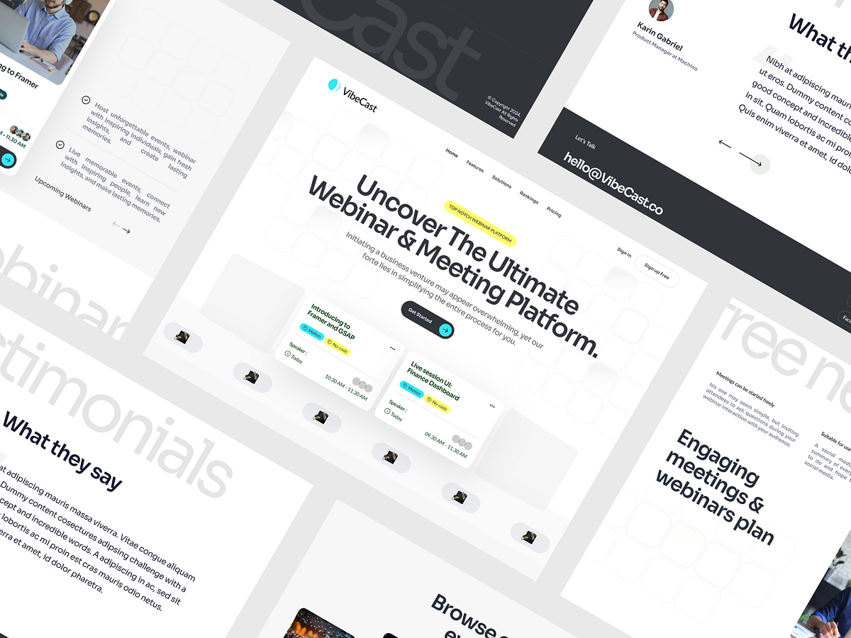 🎙️ VibeCast — Webinar & Meeting Platform Image 1