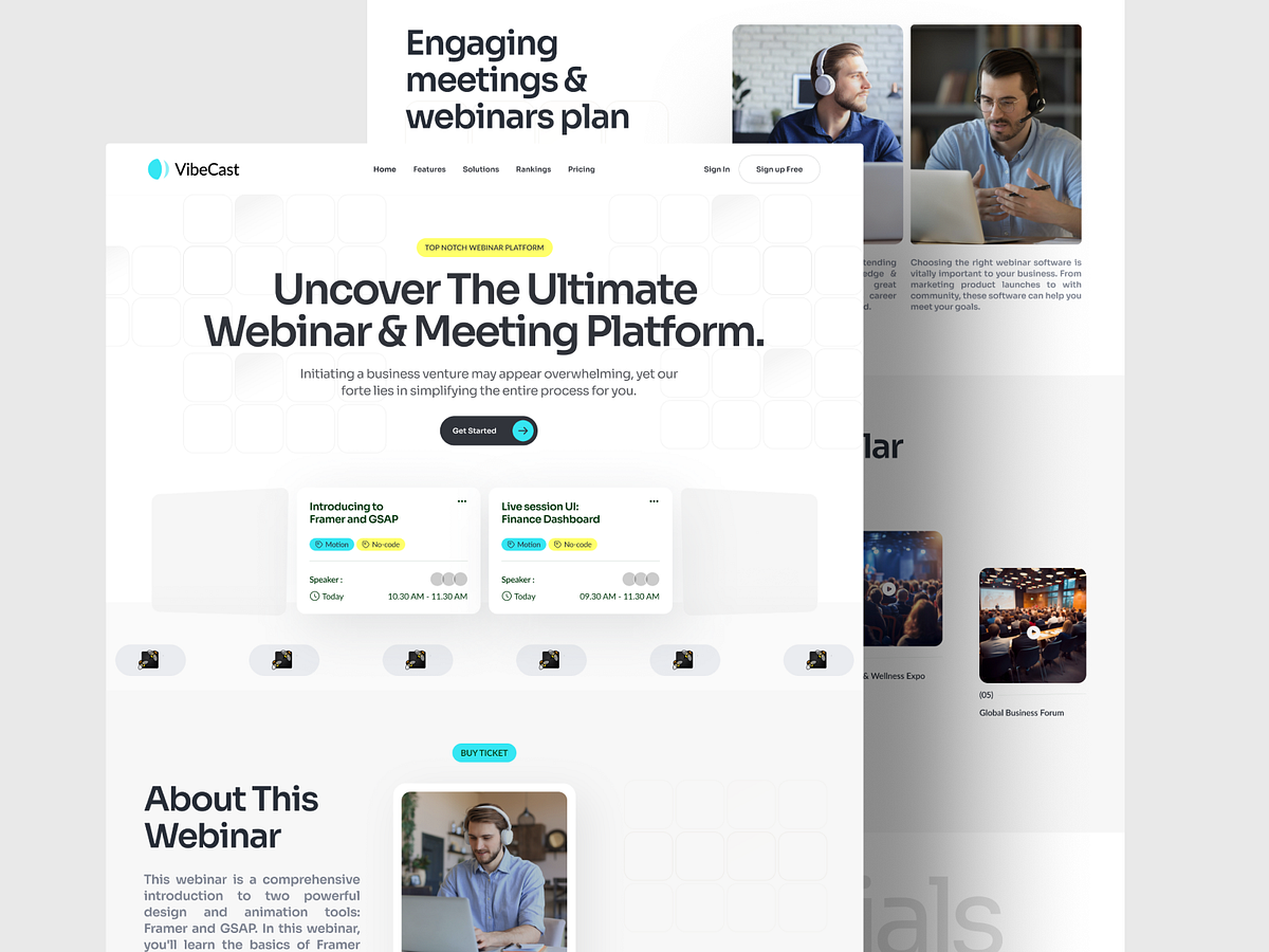 🎙️ VibeCast — Webinar & Meeting Platform Image 2