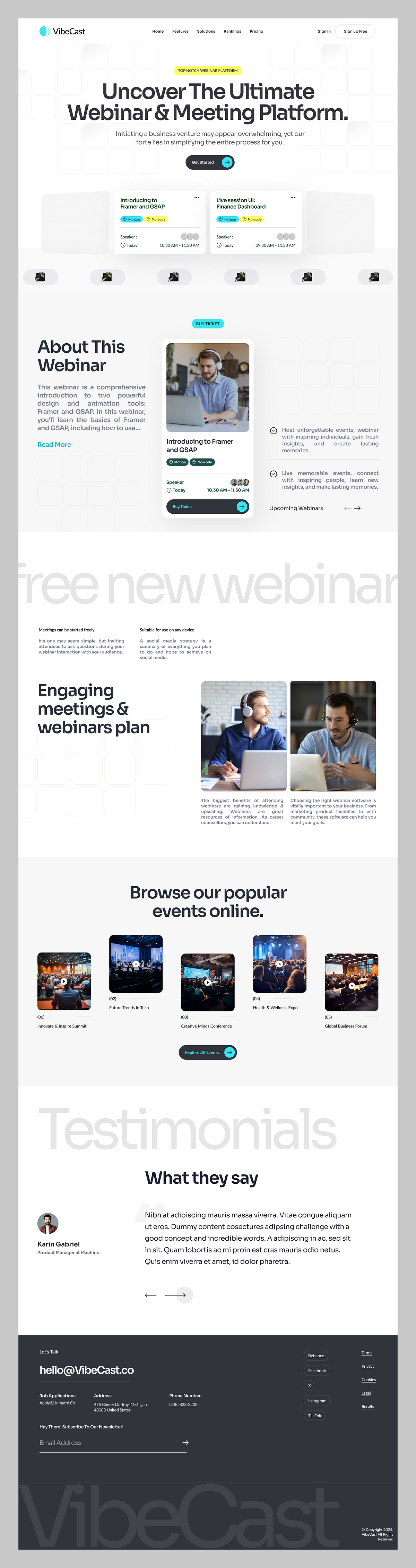 🎙️ VibeCast — Webinar & Meeting Platform Image 3