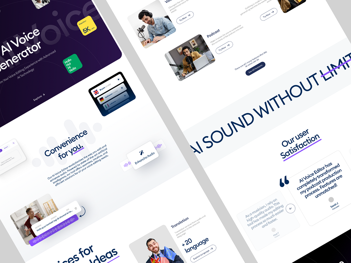 🎙️ BrainTone — AI Audio Landing Page Image 2
