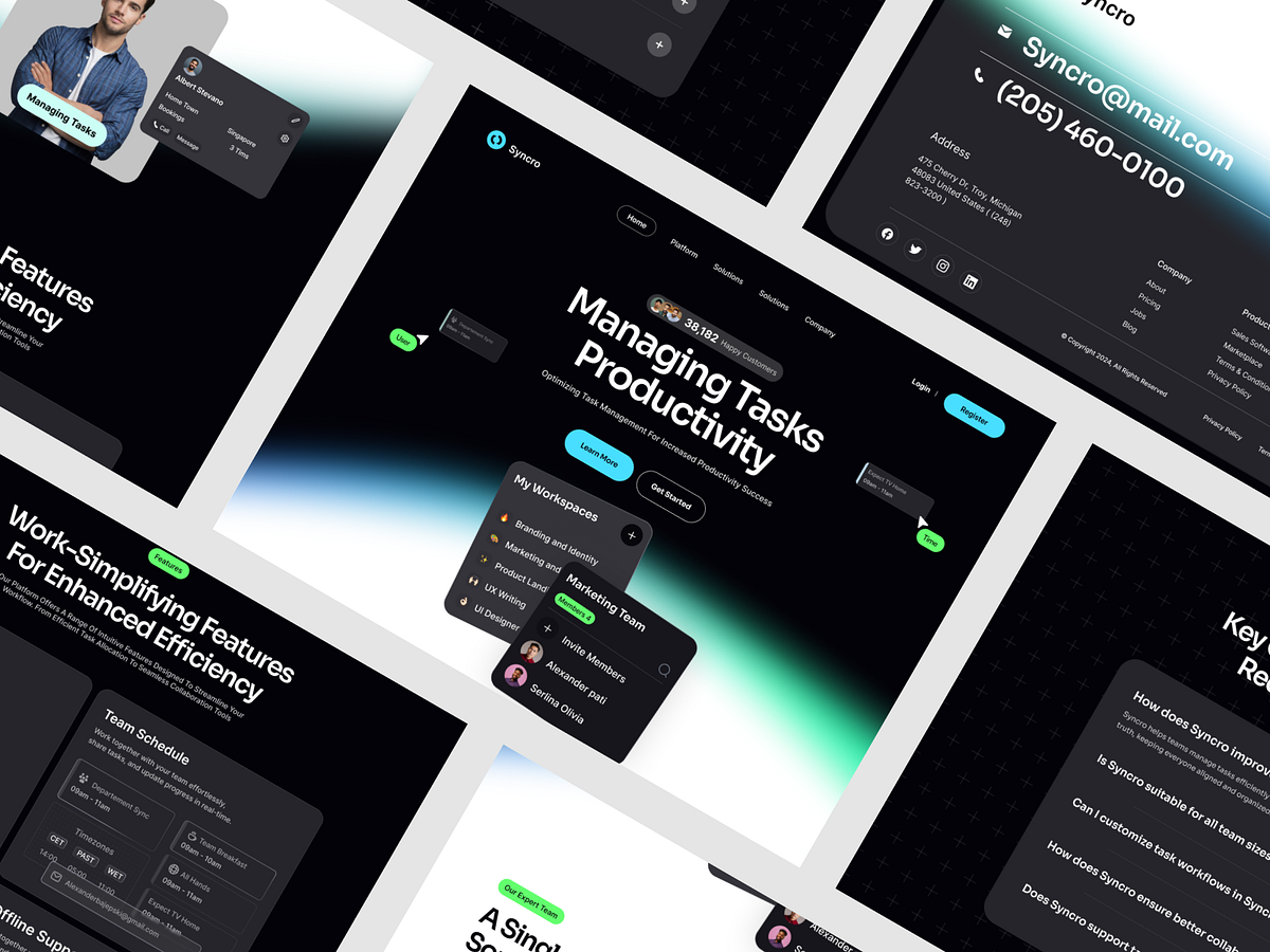 Synroc – Task Management SaaS Landing Page ✅⚡ Image 2