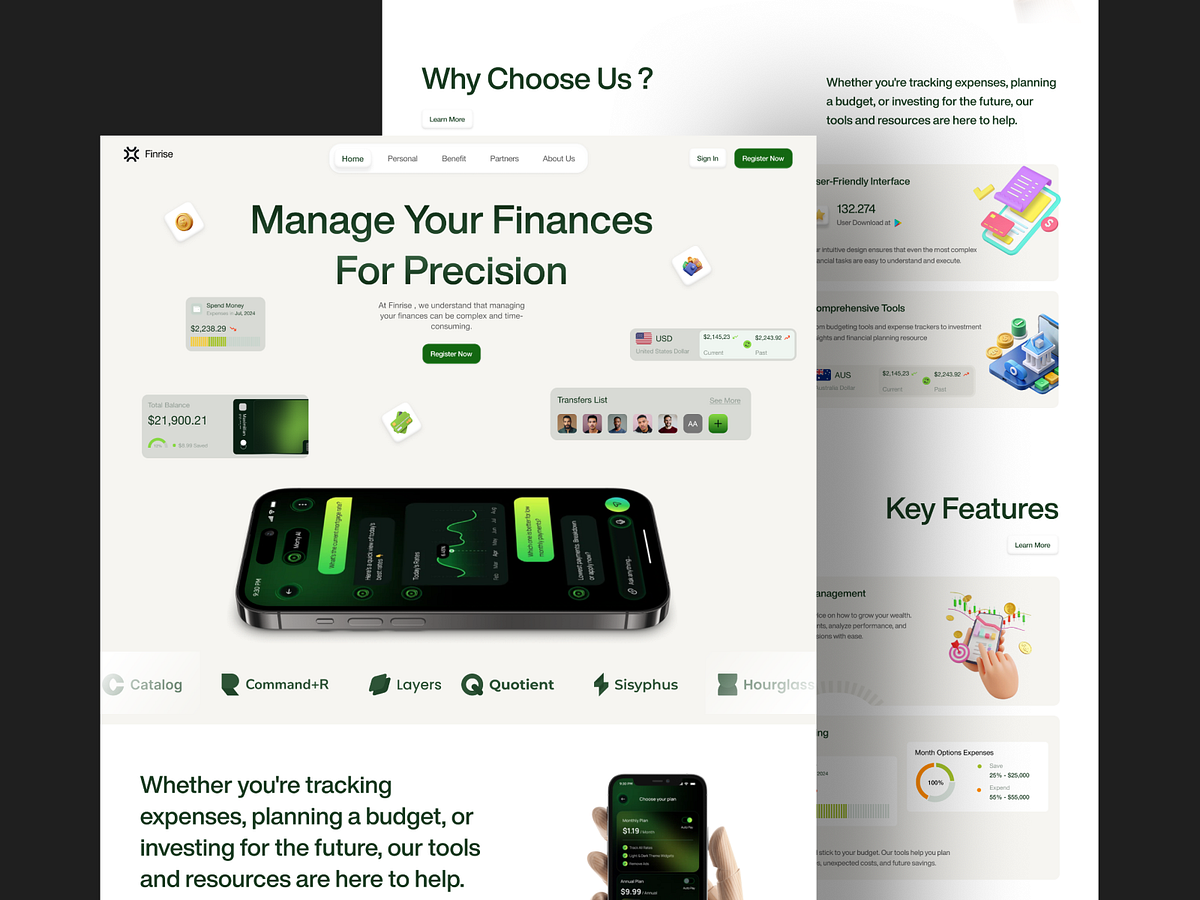 Fintrise – Finance Platform Landing Page 💰 Image 1