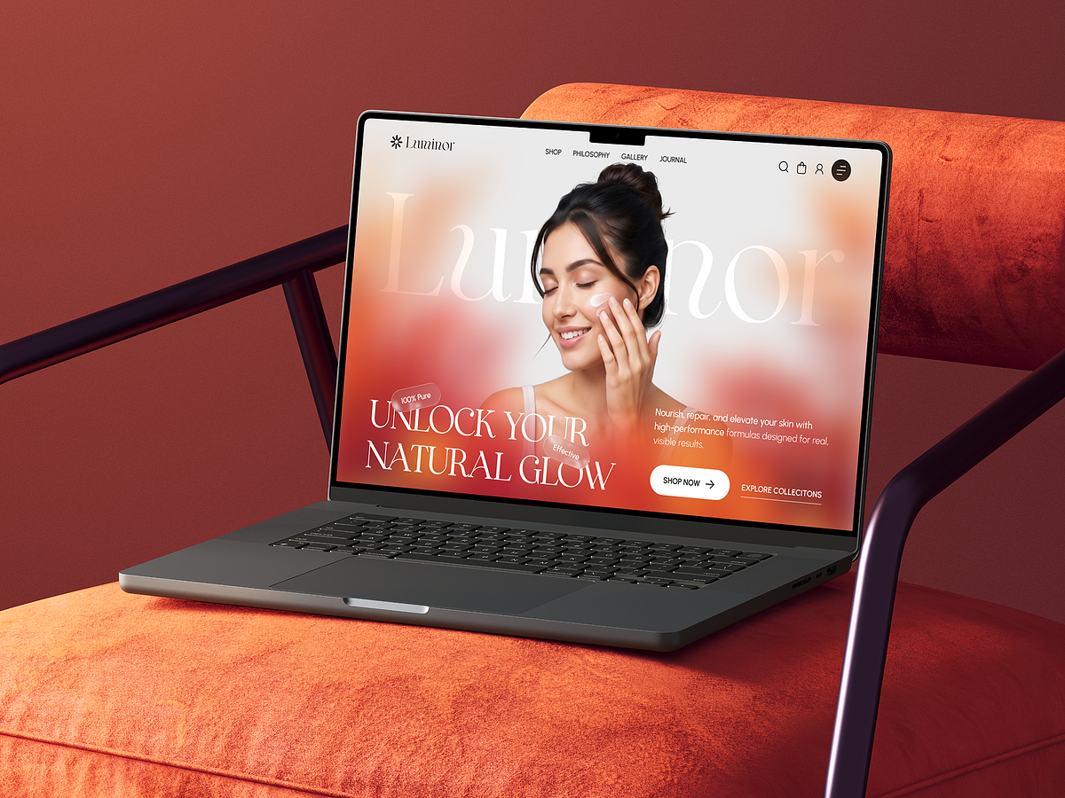 Luminor – Clean Skincare Brand Landing Page Design ✨🌿 Image 0