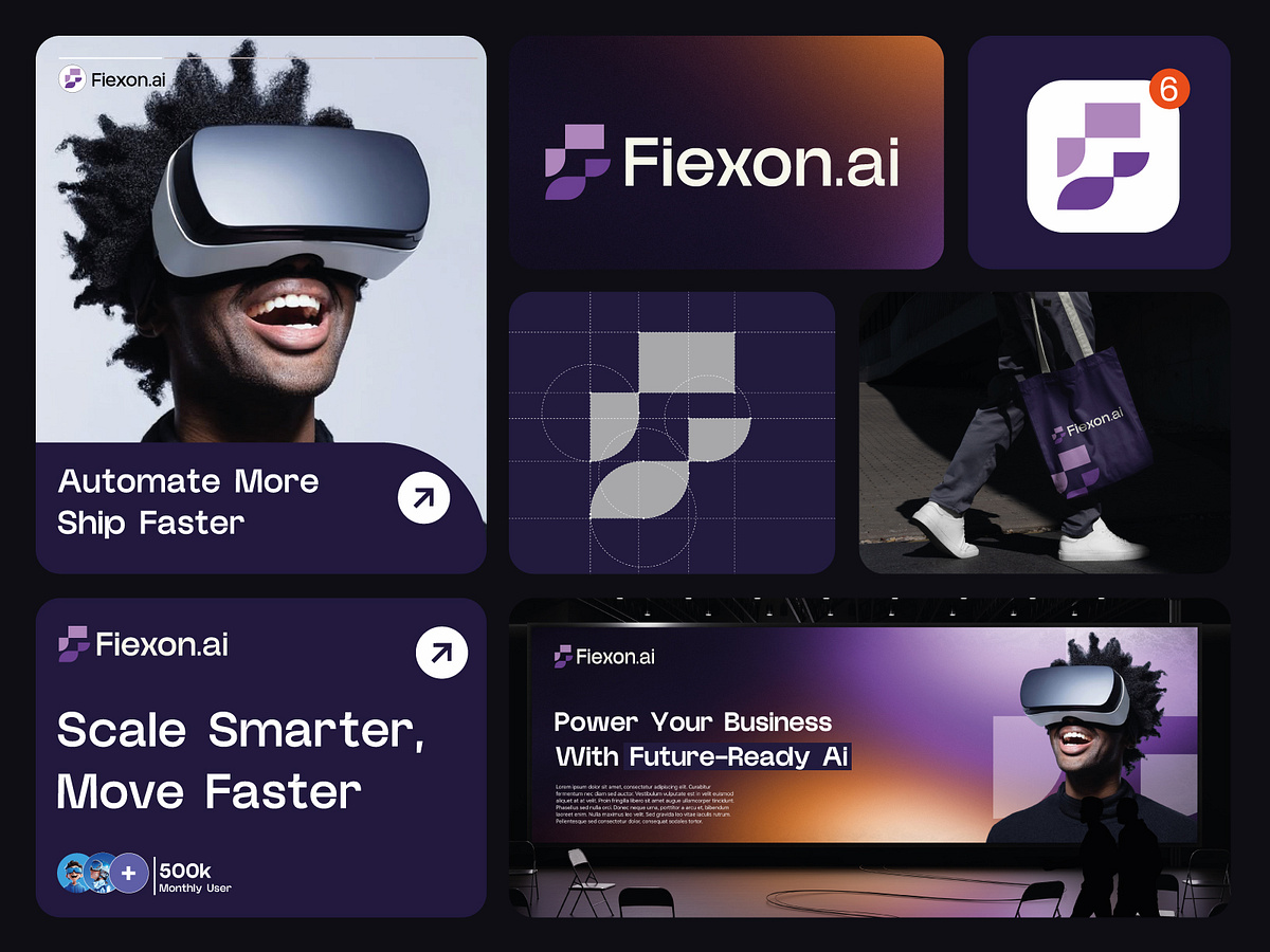 Flexon.ai – AI Automation Platform Brand Identity ⚡