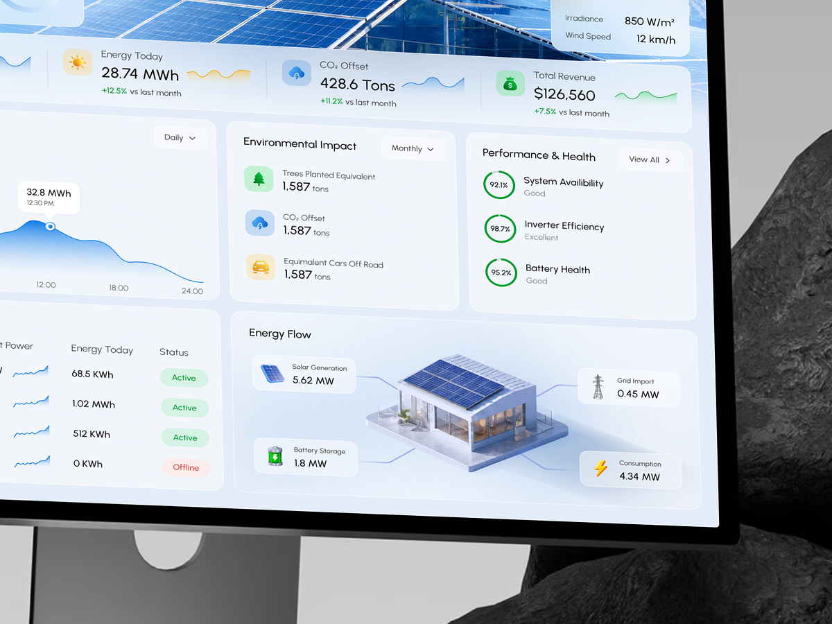 SolarPulse – Solar Energy Management Dashboard UI/UX ☀️📊 Image 4