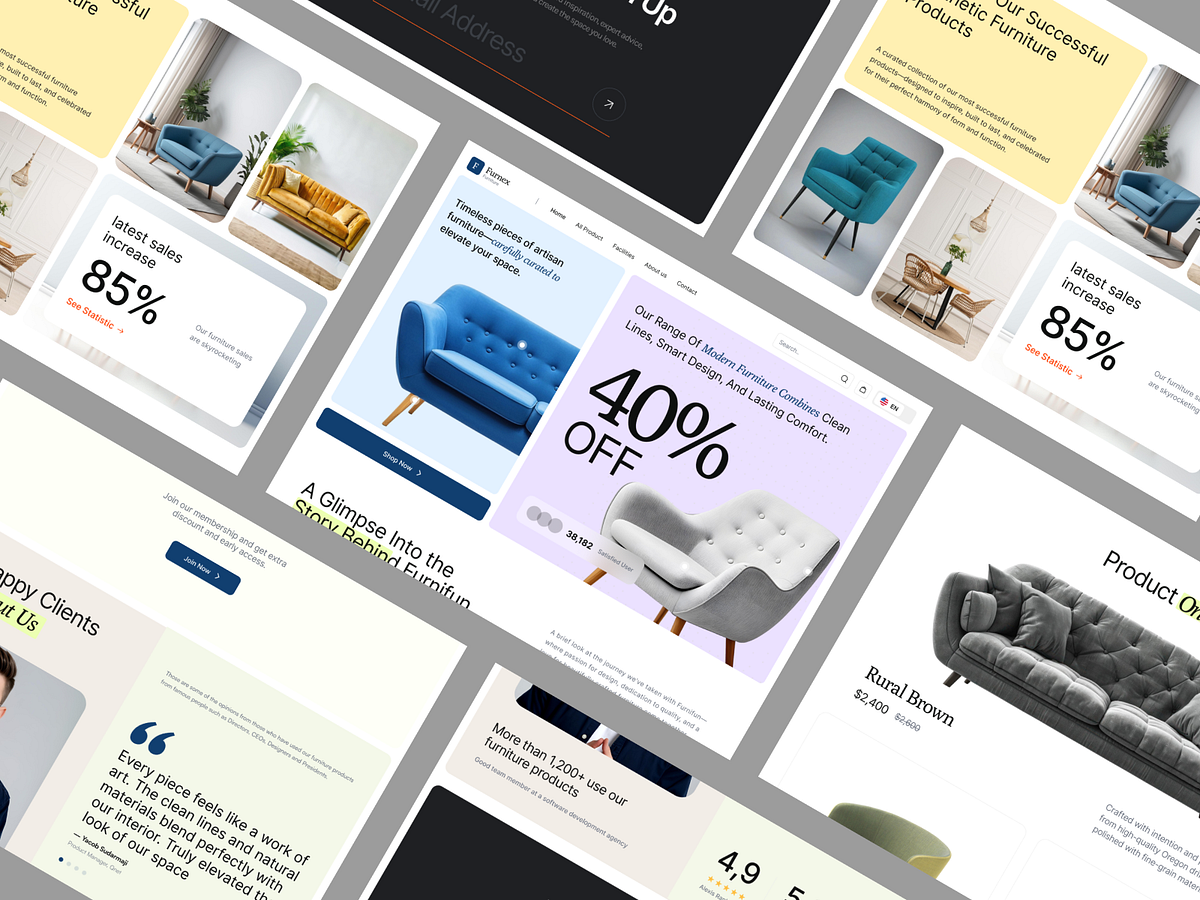 Modern Artisan Furniture Brand Landing Page 🛋️✨ Image 1