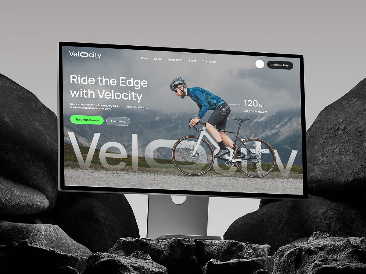 Cycling & Community Brand Landing Page 🚴‍♂️⚡ Image 0