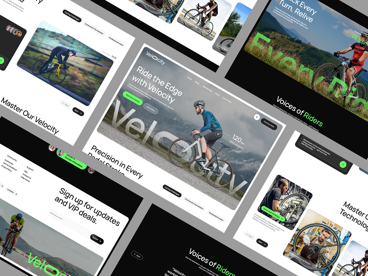 Cycling & Community Brand Landing Page 🚴‍♂️⚡ Image 1