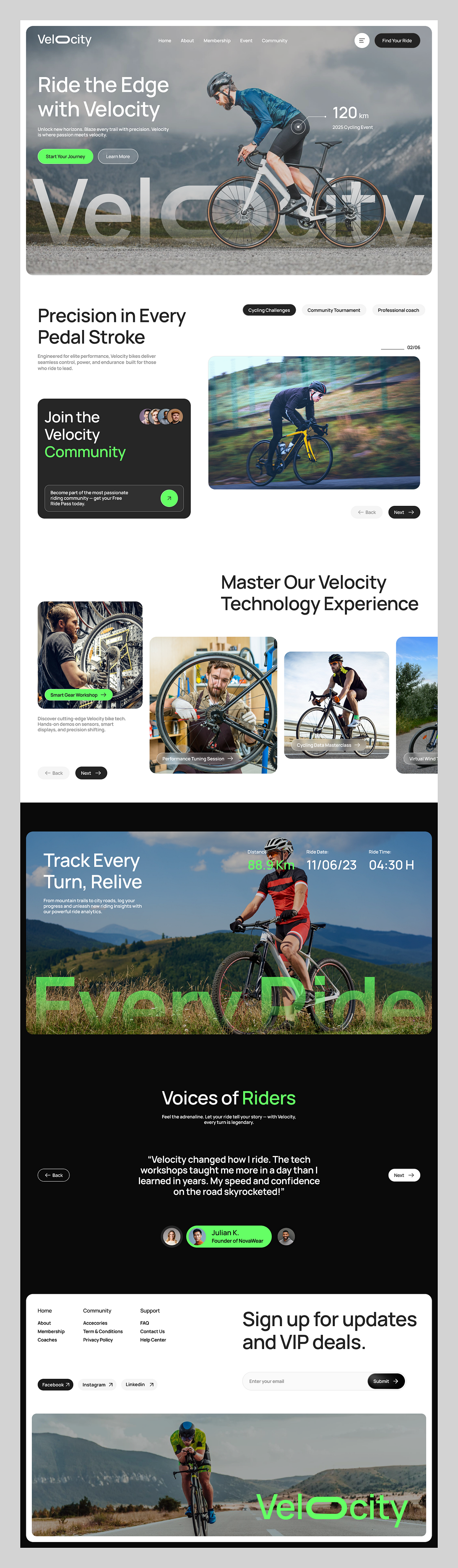Cycling & Community Brand Landing Page 🚴‍♂️⚡ Image 4