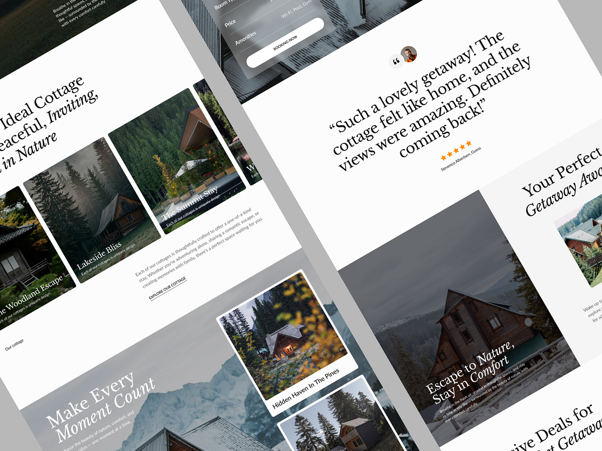 Cottage & Nature Retreat Brand Landing Page 🏡🌲 Image 0