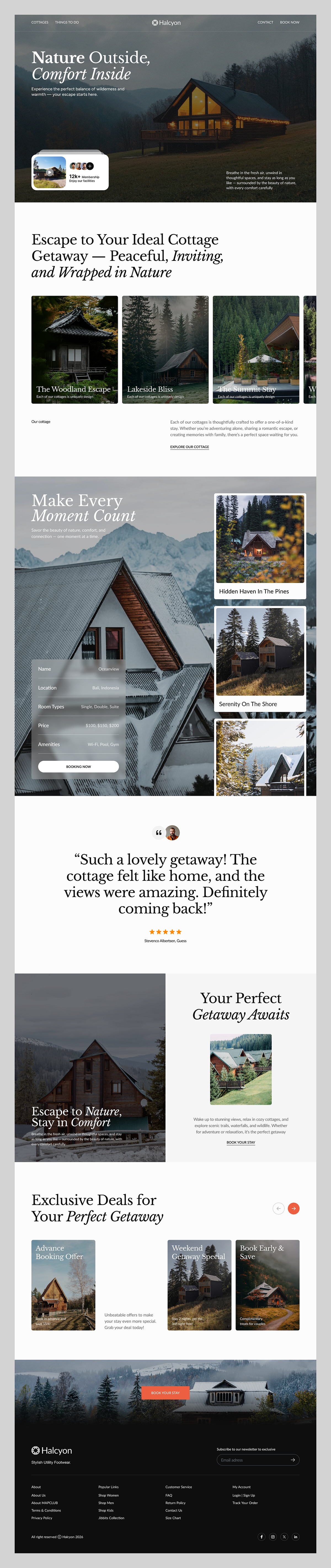 Cottage & Nature Retreat Brand Landing Page 🏡🌲 Image 4